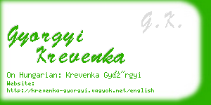 gyorgyi krevenka business card